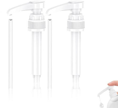 Yeenano 2 Pcs Refillable Clear Plastic Press Pump Dispenser, 4CC 1L, for Pump Head Lotion, Shampoo, Shower Gel, Pot Holder, Cosmetics, Home Use, Shampoo Oils, Syrup