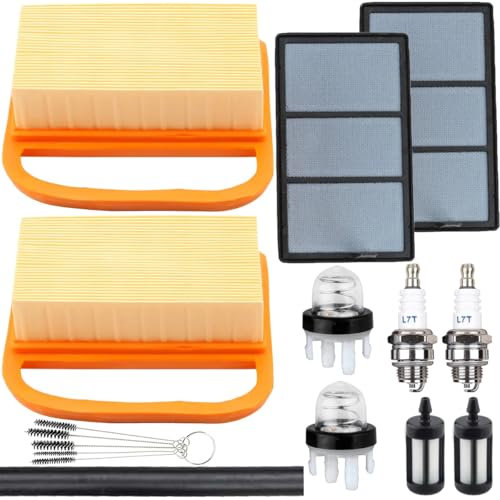 ZAMDOE TS410 TS420 Air Filter Pre Cleaner for Stihl TS410 TS420 TS410Z TS420Z TS480i TS500i Concrete Cut Off Saw Replace 4238 141 0300 Parts with Spark Plug Primer Bulb Fuel Filter Tune Up Kit