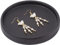 Beebeecraft Round Ceramic Jewelry Tray Black 4.8 Inch Flat Jewelry Dish Bathroom Organizer for Soap Perfume Candle Small Plant Mini Dresser Organizer Home Rings Earrings Necklaces Bracelet Watch Keys