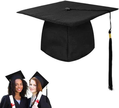 GIFANEO Schwarz Abschluss Hut, Abschluss Hut,Bachelor Doktorhut Graduation,Bachelor Master Abitur Uni ,für Abschlussfeiern vom Studium