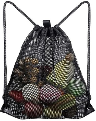 ZHOUXYFDC Mochila Rejilla De Playa Mochila con cordón de Malla Resistente, 3 Unidades, multifunción, ventilada
