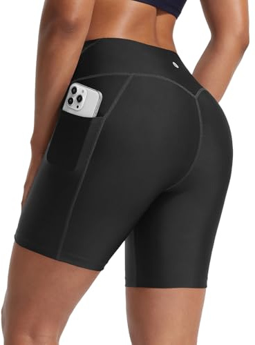 baleaf Badeshorts Damen Hohe Taille Bauchkontrolle UPF50+ Badehose Schwimmhose mit Taschen