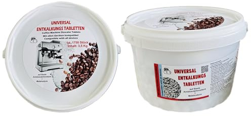 3,5 Kg Universal Entkalker Entkalkungstabletten (ca 1750 St) Amidosulfonsäure Maleinsäure für Cappucinomaschine, Espressom., Kaffeemaschine, Kaffeevollautomat, Kaffeepadmachine, Kapselmaschine