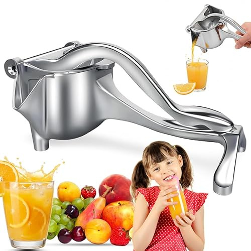 Presse Agrumes Manuel Aluminium, Extracteur De Jus Avec Poignée Ergonomique, Diy Presse à Fruits Pour Orange/Citron/Fruits, Presse-Citron Manuel Pour Cuisine, Bar, Bar à Jus