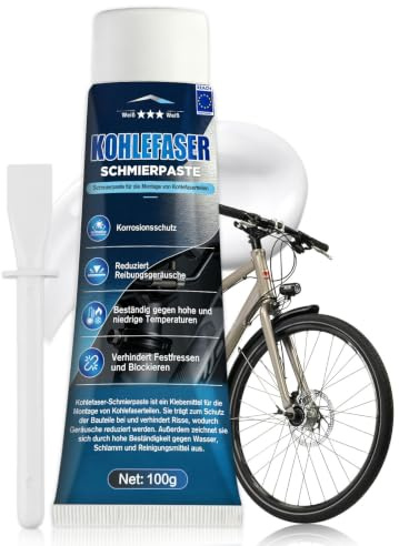 100g Carbon Paste Fahrrad Montagepaste für eine reibungsarme Leistung, für Carbon-Komponenten, Anti Seize& Kalt Schweißen, Mikrosandgestrahltes Fett für die Montage