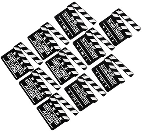 VALICLUD 10 Stück Filmklappen Anstecknadeln aus Metall Schwarze Cartoon Filmbroschen für Filmfans Rucksack und Hutaccessoires für Filmpartys und Filmschule