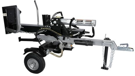 ViMa24 22t Holzspalter Benzin Motorbetrieben – Vertikal-Spalter für Baumstämme bis 60cm, Kraftvoller 196ccm Motor, Mobiles Fahrwerk bis 72 km/h, Forstgerät Brennholzspalter