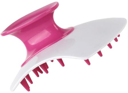 MALUGOGO Silikon-Haar-Shampoo-Bürste mit Abflussdesign und abnehmbar für die Reinigung, weiches Kopfhaut-Schrubber Massagegerät für Zuhause und Reisen im Freien