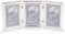 Lawrence Frames 4x6 Hinged Triple (Vertical) Metal Picture Frame Silver-Plate with Delicate Beading (510746T)