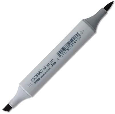 COPIC Sketch RV99, Argyle Purple, Twin Marker avec Une Pointe de Largeur Moyenne et Une Pointe de Brosse