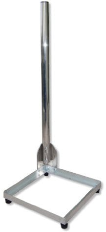 A.S.-SAT Balkonständer 40 x 40 cm I 1 m Rohrlänge & 50 mm Mastdurchmesser I SAT Ständer aus Alu I Plattenständer für Satelliten-Schüssel