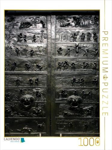 CALVENDO Puzzle Die Bernwardtür des Hildesheimer Doms ist die älteste geschmückte Bronzetür. 1000 Teile Puzzle hoch | Lege-Größe cm Foto-Puzzle für glückliche Stunden