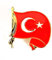 Wehende Türkei Flagge - Waving Türkiye Flag Badge - Edel Pin Anstecker 0237