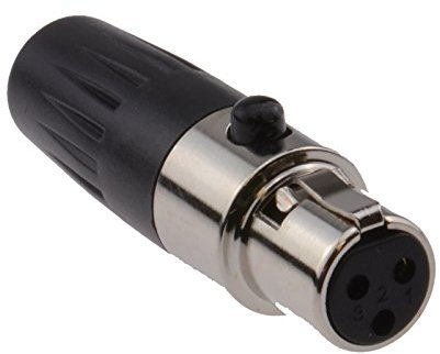 Mini XLR Femelle Connecteur pour 5 mm Câbles Soudure Bouchon Adaptateur