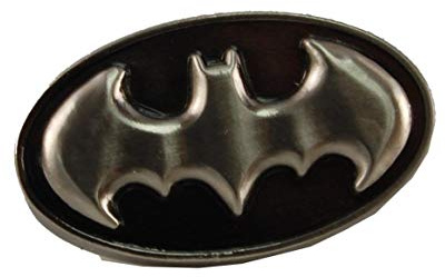DC Batman Logo Pewter Lapel Pin,Silver,1, Black