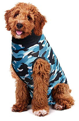 Suitical Recovery Suit Hund, M, Blau Camouflage