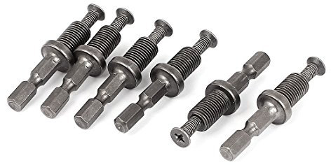 sourcing map 6Stk.1/4 Hex Schaft auf 3/824UNF Gewinde m.Rücklaufschraube für Bohrfutter de