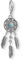 Thomas Sabo Damen Charm-Anhänger Ethno Traumfänger Charm Club Zirkonia Weiß Türkis 925 Sterling Silber 1326-646-17