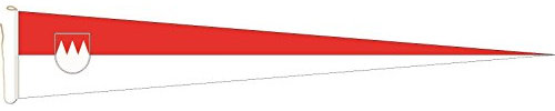 U24 Langwimpel Franken Fahne Flagge Wimpel 250 x 40 cm Premiumqualität
