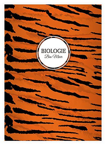 Kartenkaufrausch 2 personalisierte, Wilde Animal Print DIN A5 Schulhefte, Schreibhefte mit Tiger Muster Lineatur 4 (liniertes Heft)