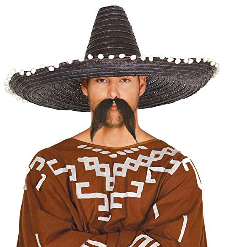FIESTAS GUIRCA | Sombrero Mexicano de Paja (60 cm) - Accesorio de Fiesta para Celebraciones de Verano y Graduaciones - Ideal para Eventos Temáticos de México y Fiestas de Disfraces - Adulto Unisex