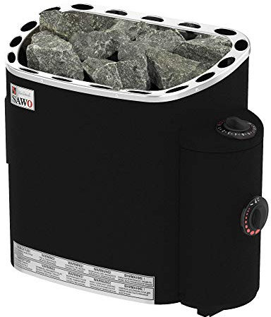 SAWO SCANDIA 4,5 kW Elektrische Saunaofen mit Flock-Beschichtung Thermo-Safe Aussenmantel mit integrierte Steuerung (NB-Modell)