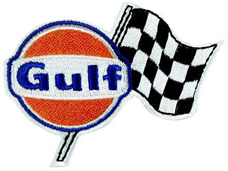Gulf T Sports Racing MOTORSPORT Aufnäher Besticktes Patch zum Aufbügeln Applique