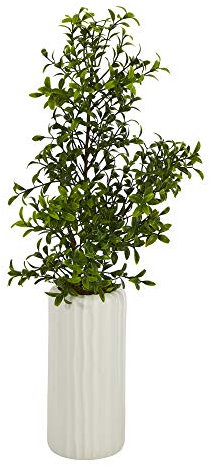 Nearly Natural Kunstpflanze Buchsbaum, 50,8 cm, Weiß