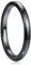 Cloyo Ring Schwarz Damen Verlobungsringe 2mm Ring Wolframcarbid Ehering Freundschaftsringe Freundinnen 54.4 (17.3)
