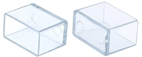 Flyshop Lot de 12 Embouts de Pieds de Chaise rectangulaires en PVC Anti-Rayures pour Pieds de Meubles, 20 x 30 mm, 2,0 x 3,0 cm, Transparents
