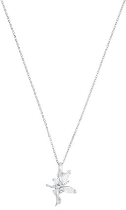 Amor Kette mit Anhänger 925 Sterling Silber Damen Halsschmuck, mit Zirkonia synth., 42 cm, Silber, Elfe, Kommt in Schmuck Geschenk Box, 9964611