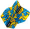 RED DRAGON Hardcore Radical Blue Crackle Dart Flights - 4 Sets Per Pack (12 Dart Flights in Total)