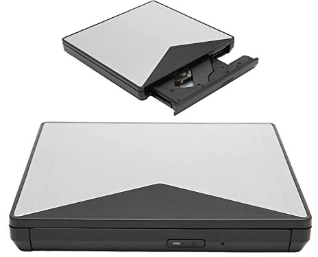 Unità DVD Esterna, Masterizzatore DVD Portatile Ad Alta Velocità USB 3.0, Riscrittore Lettore Masterizzatore, per Desktop, Laptop, Netbook, Lettori Disco Rigido, per Riproduzione di Musica Video, Mast