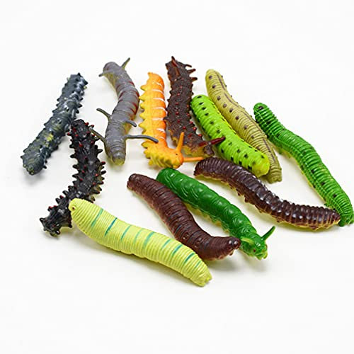 Toddmomy 24pcs Raupe Spielzeug:Miniatur WüRmer Spielzeug Figuren FüR Halloween Party Bevorzugt Scherzartikel Kinder (Zufallsstil)