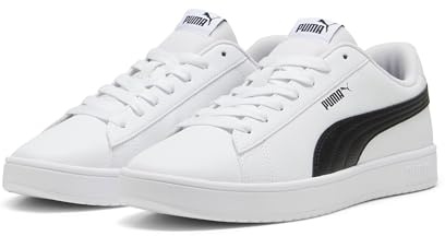 Puma Unisex's Rickie Classic Sneaker, Puma White Puma Navy Puma Silver, 45 EU