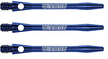 WINMAU Tiges de fléchettes moyennes en aluminium gravées au laser - 1 lot par lot (3 tiges au total)