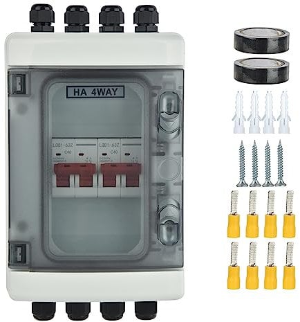 Überspannungsschutz PV Dc Trennschalter PV Anlage - Leitungsschutzschalter 500VDC 2 Polig 40A, PV Sicherungsautomat Solar Anschlusskasten Solar System Circuit Breaker