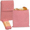 Li'l Things Eco-friendly Reusable Beeswax Bread bags | Improved Beeswax Coating | Set of 2 Sizes |13'x13' & 15’x 9’ | 6 Different Themes | Great for Home-Baked Store-Bought Bread | Red Zig Zag