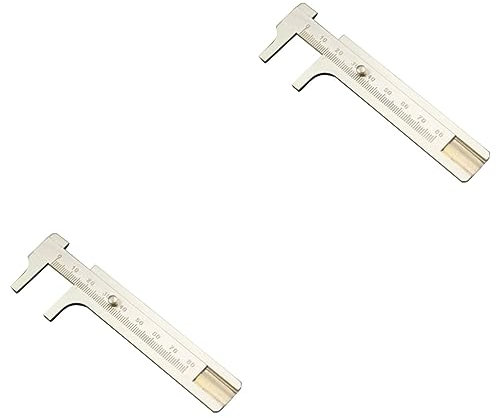 Mobestech Mikrometer Mini Schieblehre 2st Messschieber Mini-lineal Nonius Jahrgang Bremssattel Handwerkzeug Vermessung