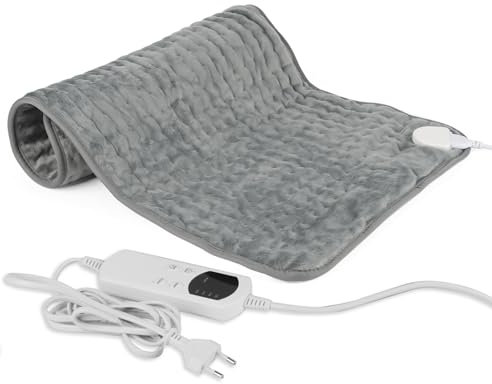 Comius Sharp Heizkissen 76 x 40cm, Elektrisches Wärmekissen, Elektrisches Heizkissen mit 6 Heizeinstellungen & Auto-Off, Wärmekissen für Rücken Nacken Schulter Bauch weiche Flanelloberfläche
