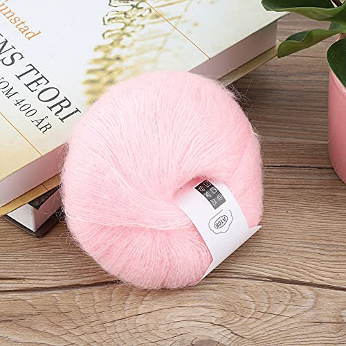 Strickwolle, Häkelgarn, Langes Zubehör, Angora-Plüschgarn für Mohair-Strickwolle, Wollschal-Organizer (40 hellrosa)