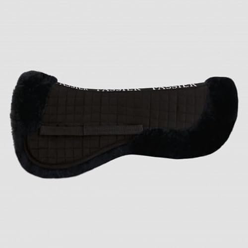 Passier Lammfell Pad Sattelpad Sattelkissen schwarz/schwarz, Größe:L