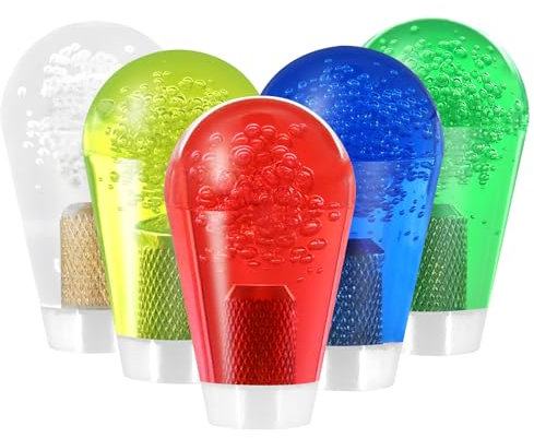 Timebid 6Pcs Crystal Ellipse Joystick Ball Top Handle Rocker | M6 Oval Arcade Game DIY Parts Replacement 5 Color