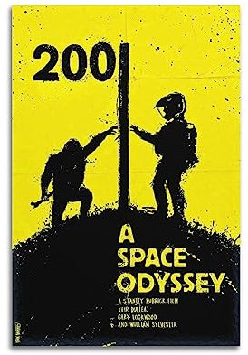 GLUC ONZS 2001:a Space Odyssey Poster, klassisches Film- und Fernsehposter, Album, Poster, Jugendzimmer, Wanddekoration, 30 x 45 cm, ungerahmter Stil
