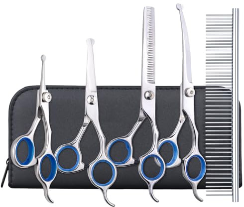 Edelstahl-Hundefriseurschere-Set mit 5 Scheren