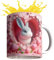 Kaffeebecher aus Keramik, Kaffee-Tasse mit OsterMotiven, Tasse Ostern, Osterhase, Ostertasse, Kaffeetasse, Bunte Henkeltassen mit Hasen-Motiven, Deko Ostern, Premium Porzellan