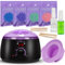 Waxing Kit -Digital Warmer Machine for Hair Removal with 4 Packs of Hard Beads & Silicone Wax Pot for Full Body, Legs, Face, Eyebrows, Bikini, Brazilian at Home Waxing Kit for Women Men
