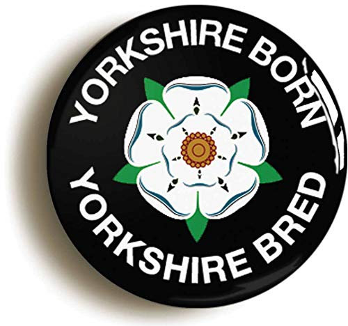 Ozorath Yorkshire Born Bred Circular Fridge Magnet (2inch / 50mm Diameter)