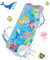 HITSLAM Badewannenmatte rutschfest Kinder, 101x40cm Extra Lange Antirutschmatte Badewanne Kinder, Duschmatte rutschfest Baby, Schimmelresistent & Maschinenwaschbar Badematte, Meerjungfrau