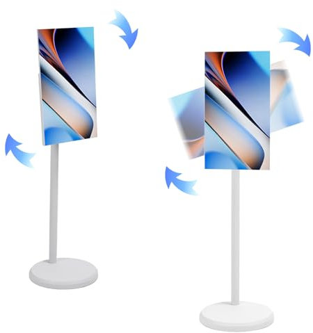 Tonysa Televisor con Ruedas de 21,5 Pulgadas, Televisor con Rotación Ultradelgado, Televisor Portátil con Ruedas Silenciosas universales. Admite Transmisión (Enchufe UE 100 a 240V